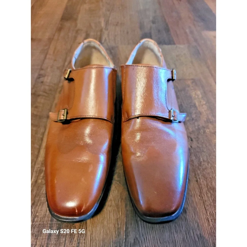 Boys Youth Teens Florsheim Brown Leather Size 5.5 Dress Formal Shoes Loafers
